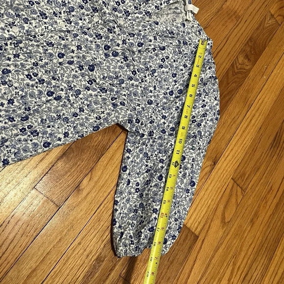 Apiece Apart Blue Mitte Floral Poplin Button Front Mini Dress Size XS - Picture 11 of 11